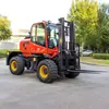 Exportado al Sudeste Asiático: Carretilla Elevadora Todoterreno de Tracción en las Cuatro Ruedas, Apilador Hidráulico de Elevación para Ingeniería, Carretilla Elevadora Ht35 con Dirección Delantera, Alimentada por Combustible