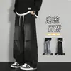 Personalizado/2026 Primavera Novo High Street Tinta Salpicada Pontos Jeans Masculino de Perna Reta Versátil Tamanho Grande Preto