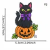 Parches bordados divertidos de Halloween de dibujos animados: diseños de fantasma, calabaza y cachorro, adecuados para ropa y accesorios