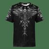 Manga curta fina dos homens do verão para figurar personalizado solto confortável 3D impressão digital tatuagem pescoço redondo pullover top