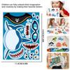 8 Pegatinas de rompecabezas de animales marinos DIY pegatinas faec decoración de cuentas de mano DIY para cuaderno pegatinas impermeables