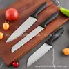 Exportado a Brasil Set de Cuchillos de Cocina Acero Inoxidable Cuchillo para Filetear Cuchillo Occidental Dentado Cuchillo para Deshuesar Set de Nueve Piezas Combinación