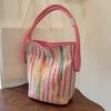 Bolso Primavera para Mujer Bolso Balde de Gran Capacidad 2024 Nueva Llegada Moda Combinable Color Contraste Hombro Axila