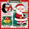 Pegatinas Magnéticas para Coche de Navidad Juego de Pegatinas Magnéticas Impermeables y Resistentes al Sol Puerta de Garaje Metálica Refrigerador Ventana Pegatinas de Decoración Festiva