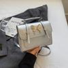 Bolso de Color en Contraste para Mujer 2024 Otoño Nuevo Vintage Hombro Cruzado Bolso Cuadrado Pequeño Nicho Estilo Británico Bolso Cambridge