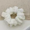 NUEVO pasador de pelo de encaje estilo coreano con un toque de alta gama, diseño de letra y flor en color sólido, cuerda para coleta de pelo de moda