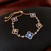 Pulseira de Flor Vazada Romboide de Zircônia, Pulseira de Luxo Leve e de Alta Qualidade, Pulseira Elegante e Versátil, Pulseira de Nicho e de Alta Qualidade