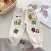Enlace Personalizado para Pantalones de Invierno para Niños, Pantalones de Polar con Oso, Diseño de Oso y Conejo de Dibujos Animados, Pantalones Cálidos Elásticos, Pantalones Jogger