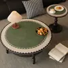 Jogo Americano Redondo Estilo Wabi-Sabi, Lavável, Impermeável, À Prova de Óleo, Toalha de Mesa de Chá, Resistente a Manchas, Toalha de Mesa de Jantar, Luxo Leve, Sensação de Alta Qualidade, Capa de Mesa