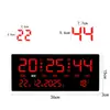 Reloj Electrónico Digital Inteligente de Pantalla Grande para Oficina y Sala de Estar, Reloj Digital con Calendario Perpetuo, Reloj de Escritorio y Pared Luminoso Multifuncional