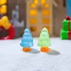 Paisaje en Miniatura Navideño Transfronterizo para Decoración de Árboles, Accesorios de Escena de Nieve, Manualidades de Resina, Adornos Pequeños Luminosos