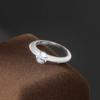 Anillo de Plata Esterlina S925 Simple Moda Brillante Estrella Cósmica Giratorio Diamante Diseño Nicho Anillo Redondo R02761