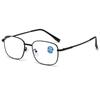 Gafas de lectura no magnéticas color titanio que cambian de color para hombres de mediana edad y ancianos, gafas progresivas multifocales de doble propósito, gafas que cambian de color