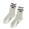 Calcetines Blancos Coreanos de Verano Delgados con Lazo para Mujer Calcetines Media Caña Calcetines Slouch de Encaje Lindo y Moderno Calcetines Largos para Mujer