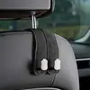 Gancho para encosto de assento de carro, camurça, armazenamento interno, multifuncional, gancho duplo, suprimentos práticos para carro
