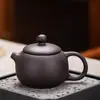 Juego de Té Kung Fu de Arcilla Púrpura para Sala de Estar en Casa, Tazas de Té de Cerámica, Tetera y Preparador de Té Sencillo de Estilo Chino para Recepción de Oficina