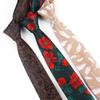 Camisa de Flores Grandes Distintiva Estilo Retro Creativo Divertido de Hong Kong de 7 cm Tuku Corbata Mujer