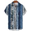 Camiseta tie-dye de verano para hombre, camiseta casual holgada con botones y cuello vuelto, moda nueva camisa hawaiana para hombre