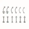 Venda Direta da Fábrica Popular na Amazon Conjunto de Joias para Piercing Corporal de Aço Inoxidável Misturado Sobrancelha Unha Lábio Combinação de 18 Peças