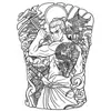 Pegatinas de Tatuaje de Jugo de Hierbas de Cobertura Total Transfronterizas para Hombres y Mujeres, Impermeables, de Larga Duración, No Reflectantes, Semipermanentes, No Extraíbles