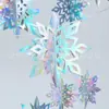 Decoraciones Navideñas Copos de Nieve Láser Adornos Colgantes Tridimensionales Arreglo de Escena Regalos Copos de Nieve Navideños