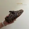 Zapatos de Forro Polar Estilo Coreano para Niños Argan 2026 Otoño/Invierno Nuevos Zapatos de Entrenamiento Alemanes Unisex Moda Versátil Estampado de Leopardo Zapatos de Tabla