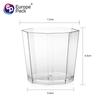 PS hard plastic criativo octogonal sobremesa Copa Buffy Cup copo de sorvete 180ml copo de cristal transparente