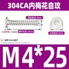 Tornillo autorroscante de acero inoxidable 304 cabeza plana grande tipo ciruela cabeza delgada tipo estrella CA punta aguda cola puntiaguda para madera M2M3M4M5