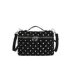 Bolsa Quadrada Pequena da Moda de Verão 2026 Nova Versátil Bolsa de Ombro Feminina Bolsa Transversal Bolsa de Mão de Bolinhas de Nicho