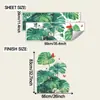 Fun-C146 Hojas Verdes Simuladas de Monstera y Mariposas Decoración de Pared para Sala de Estar Estudio Pegatinas de Pared Venta al por Mayor Transfronteriza