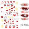 Ano Novo Novos Adesivos de Nail Art Ano Novo Laço da Fortuna Vermelho Festivo Hello Kitty Estrela Cabeça de Maçã Adesivos de Unha