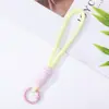 Cordão Dopamina Pingente de Celular, Chaveiro Antiperda Amarrado, Brinquedo de Pelúcia, Corda Curta de Poliéster Colorida Criativa Atacado