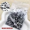 Pedras Strass Redondas Pequenas de Fundo Plano em Atacado, Pedras Strass Super Brilhantes para Nail Art, Pedras Strass Redondas, Diamantes de Água Ultra Brilhantes, Acessórios de Diamante para Nail Art, Decorações para Nail Art, Enfeites de Strass