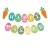 Bandera de Pascua para tirar de huevos, pancarta creativa de Feliz Pascua, suministros de decoración para fiestas de conejos de Pascua
