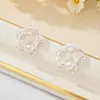 1 Par de Pendientes Metálicos Franceses Retro con Textura de Girasol, Lujo Ligero, Elegantes, Dulces y Artísticos