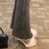 Salto Alto Transparente, Sapatos de Cristal da Moda para Uso Externo, Sandálias de Celebridade da Internet Verão 2025 Novas, Chinelinhos Pequenos para Mulheres