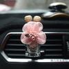 Flor de Tela Pequeña Fresca Perfume para Coche Aceite Esencial para Coche Botella Vacía Desodorante para Coche Adornos Decorativos