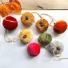 Tela de color nuevo transfronteriza calabaza con cuerda otoño Halloween festival decoraciones al por mayor simulación franela calabaza