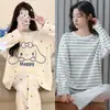 Pijama Japonés Girly para Primavera y Otoño para Mujer, Dulce Traje de Dos Piezas de Manga Larga de Otoño, Ropa de Casa para Salir