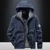 Chaqueta de Polar para Hombre de Otoño e Invierno Más Vendida Chaqueta Gruesa Cálida a Prueba de Frío con Capucha Ropa para Hombre Abrigo Superior Transfronterizo