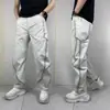 Calça Harem Solta Fina Tendência Estilo Coreano Verão 2025 Masculina Jovem Cintura Elástica Casual Perna Torta