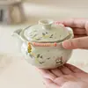 Tetera Pequeña de Cerámica Osmanthus Gatito Olla Individual para Preparar Té en Casa, Olla Portátil a Prueba de Ceniza Antiescaldado para Beber Solo Juego de Té Pequeño