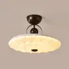 Lámpara de Techo Floral Vintage Estilo Francés, Estilo Crema Mediados de Siglo, Lámpara de Techo de Espectro Completo para Protección Ocular para Sala de Estar, Estudio y Dormitorio Principal
