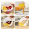 Tazón de filtro con taza medidora graduada tazón para mezclar red de filtro para líquido de huevo casero anti-gluten cuchara de filtro para crema para hornear Colador