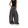 Pantalones de Pierna Ancha Holgados de Estilo Americano Moderno Japonés Otoño 2026 Cuadros Perezosos Pierna Recta Suelta Pantalones Casuales de Paracaidista para Pareja Estilo Nuevo Moderno