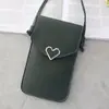 Nova Bolsa Transversal Mini para Estudantes 2020 Porta-moedas Coração Porta-cartões Bolsa Transparente para Celular com Tela Sensível ao Toque