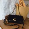 Bolso de Cadena de Cuero Nobuk Bolso Cuadrado Pequeño Bolso de Axila para Mujer 2025 Nuevo Cuero Suave Casual Versátil Moda Bolso de Hombro Único Cruzado