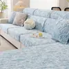 Funda de Sofá Fresca de Seda de Hielo de Verano, Cubierta Elástica Universal de Cojín y Respaldo de Cobertura Total, Funda Antirrayones de Gato Fija