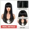 Peluca europea y americana de estilo transfronterizo, larga, recta, ligeramente ondulada, con capas y flequillo, disponible para venta al por mayor desde el fabricante