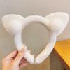 Diadema de Felpa con Orejas de Gato para Lavar la Cara, Estilo Princesa Otoño e Invierno Horquilla Diadema Accesorio para el Cabello Lazo Estilo Celebridad de Internet